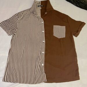 Button up brown shirt